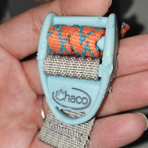 🧡Chaco Womens Size 8 Strappy Orange Gray & Teal GUC🧡 - Picture 9 of 9